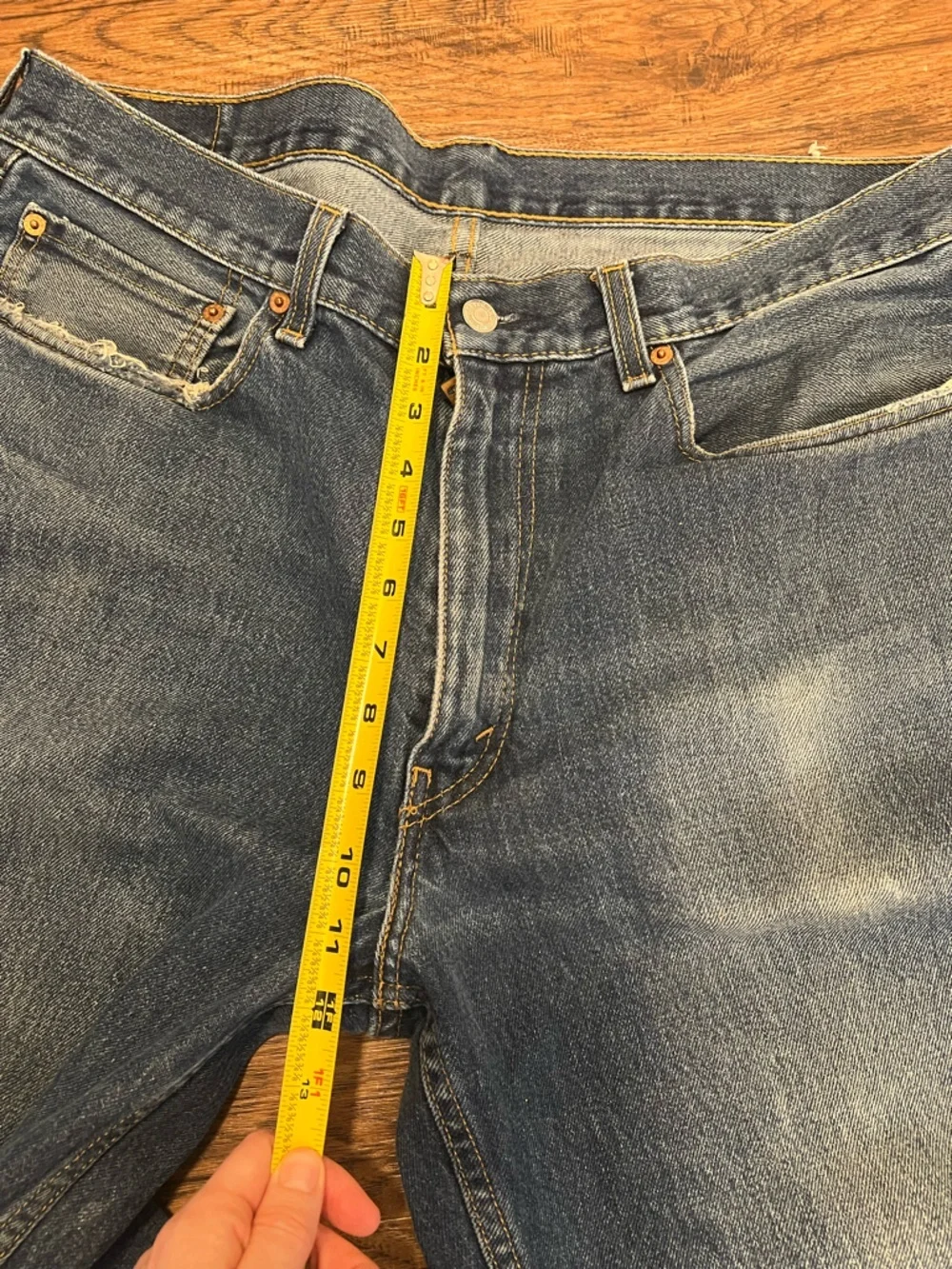 Levi’s vintage Straight-Leg Faded Blue Denim Jeans 36x32 - Picture 7 of 11